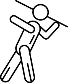 Man Throwing Javelin Vinyl Cutting Svg File, Free Vectors File